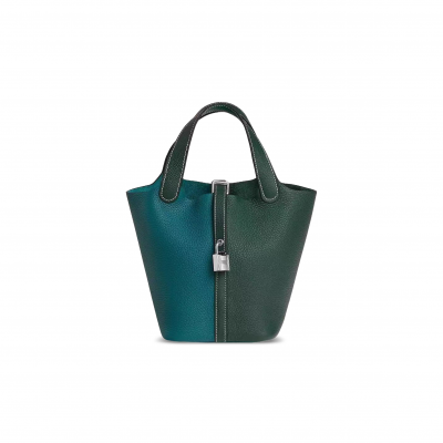 HERMES MASTER PICOTIN LOCK 18 CASAQUE PALLADIUM HARDWARE H064427CKAP (18*18*13cm)